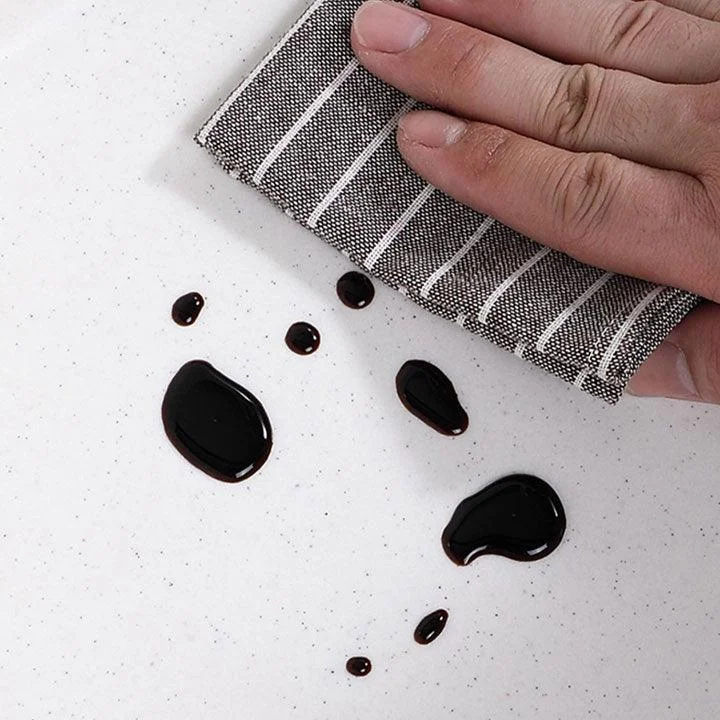 Contemporary Single Bowl Sink Overflow Hole Tap Kitchen Sink in White -Bathlova