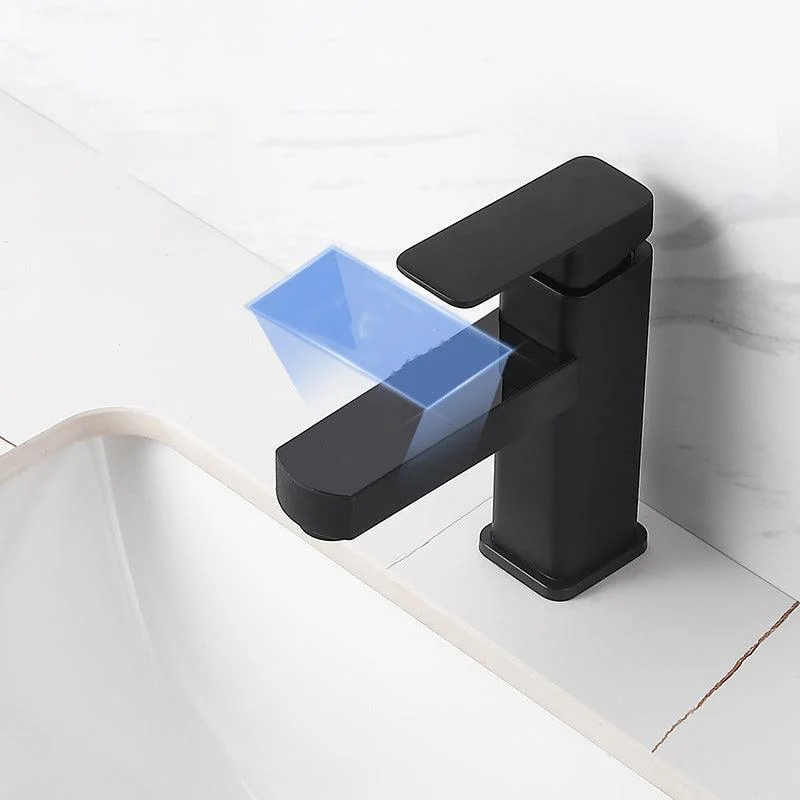 Contemporary Sink Tap Digital Display Screen Solid Color Low Arc Sink Bathroom Tap -Bathlova