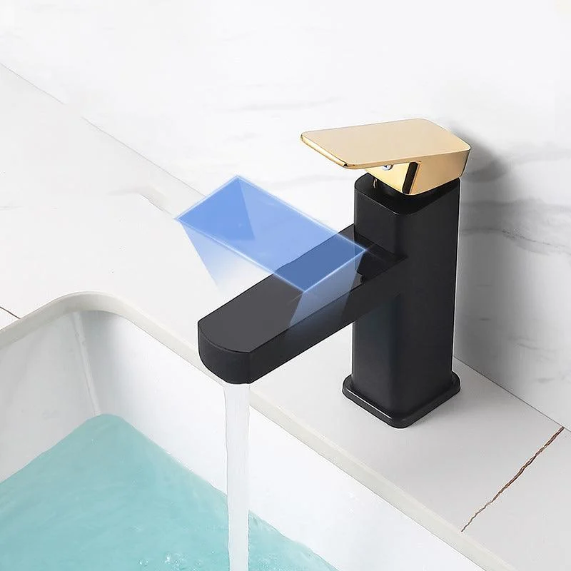 Contemporary Sink Tap Digital Display Screen Solid Color Low Arc Sink Bathroom Tap -Bathlova