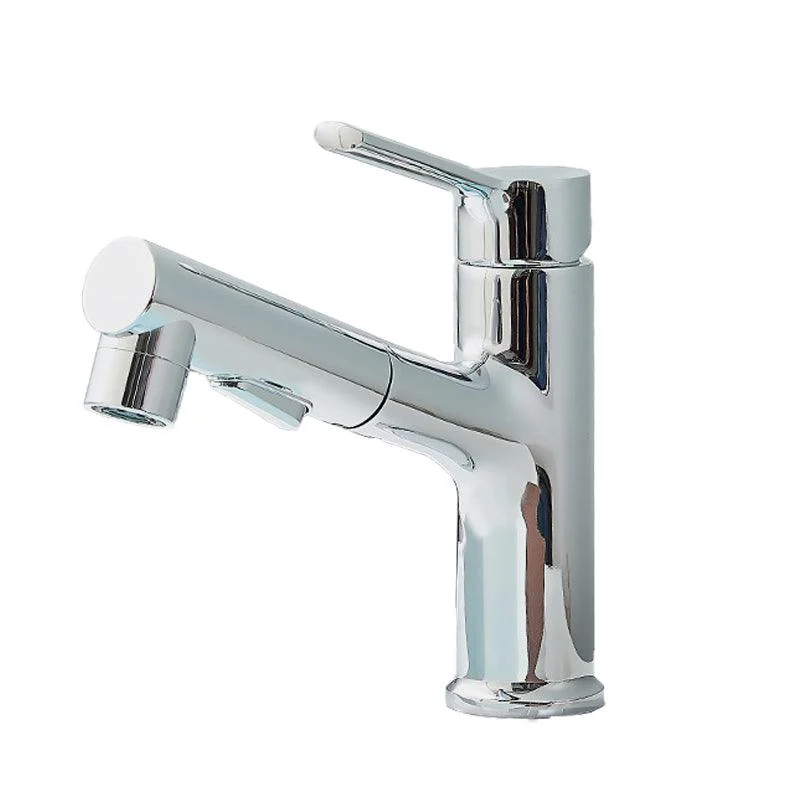 Contemporary Sink Tap Plain Low Arc Copper Basin Lavatory Tap -Bathlova