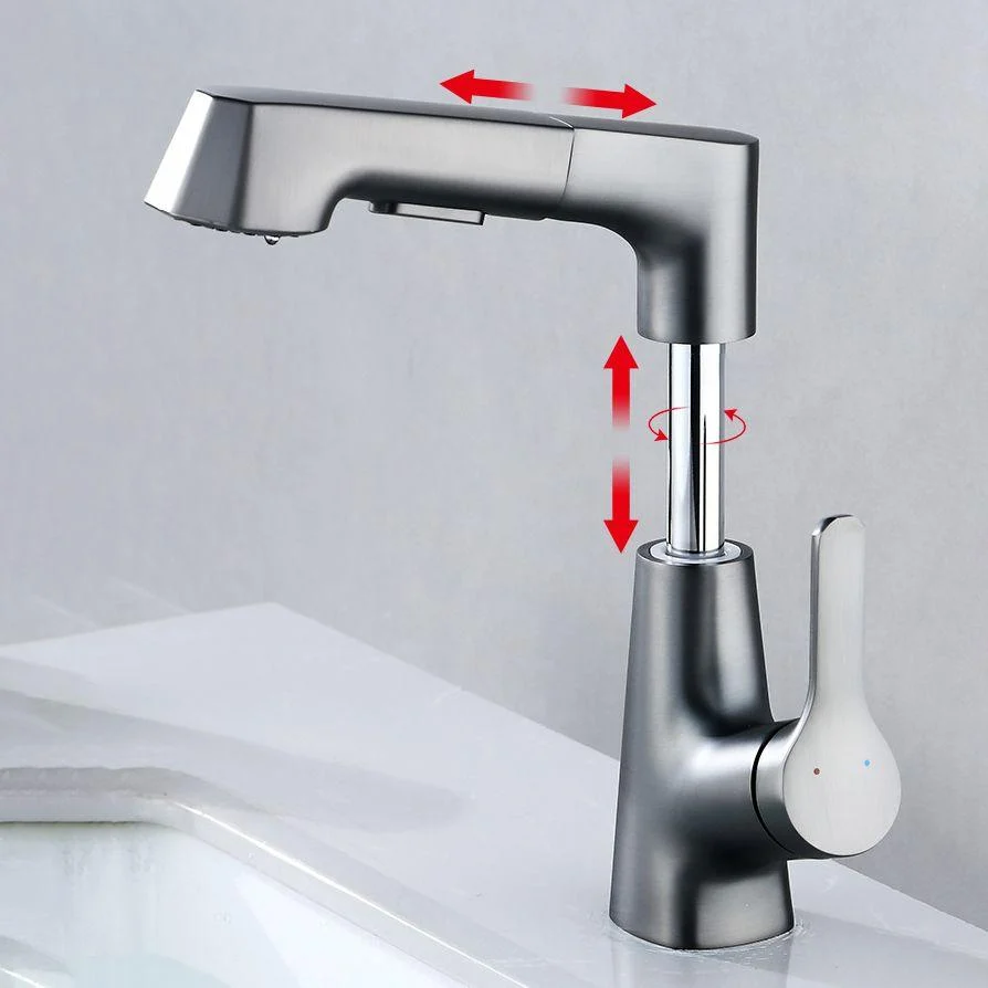 Contemporary Sink Tap Plian Low Arc Brass Centerset Lavatory Tap -Bathlova