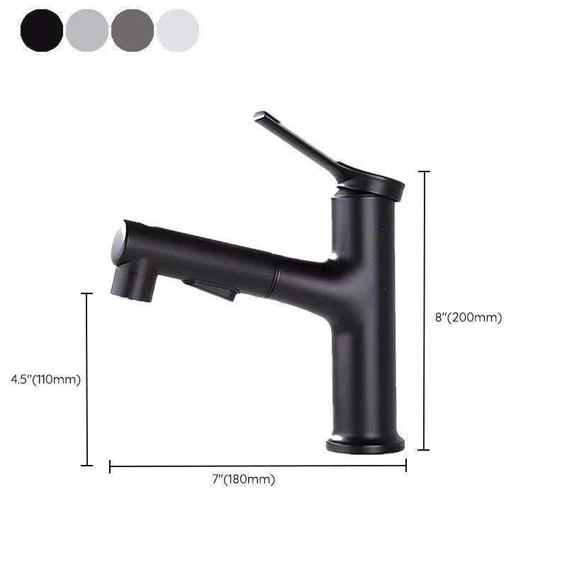 Contemporary Sink Tap Plian Low Arc Centerset Bathroom Tap -Bathlova