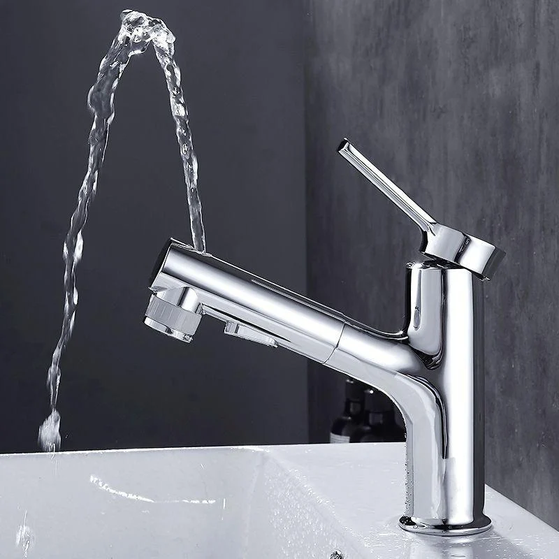 Contemporary Sink Tap Pull-out Vessel Sink Tap with Lever Handle -Bathlova