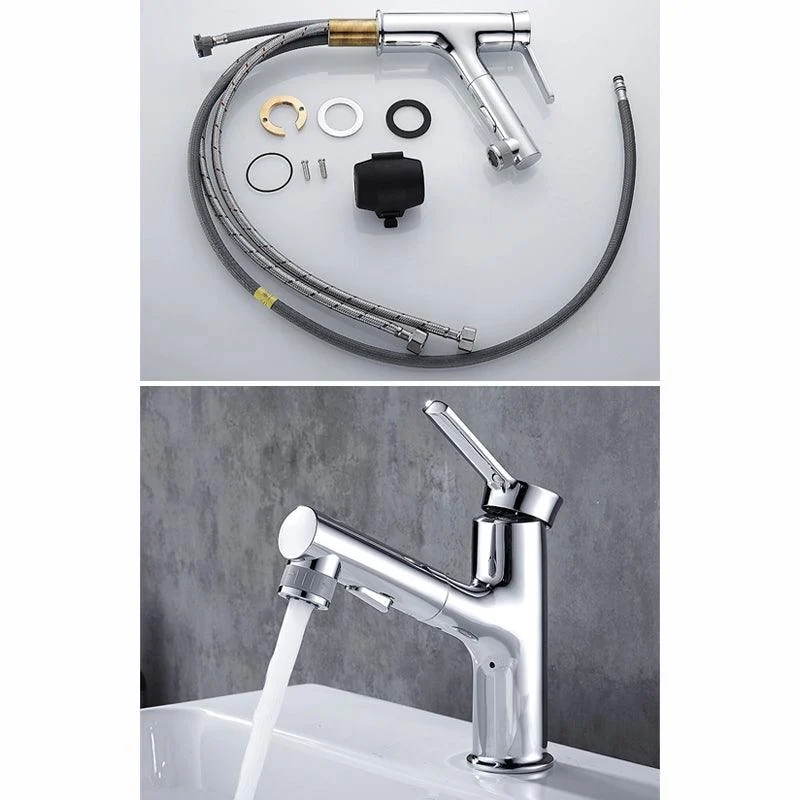 Contemporary Sink Tap Pull-out Vessel Sink Tap with Lever Handle -Bathlova