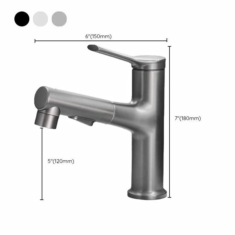 Contemporary Sink Tap Pull-out Vessel Sink Tap with Lever Handle -Bathlova