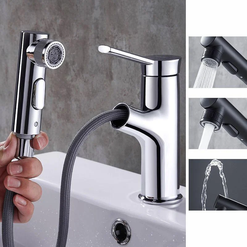 Contemporary Sink Tap Pull-out Vessel Sink Tap with Lever Handle -Bathlova