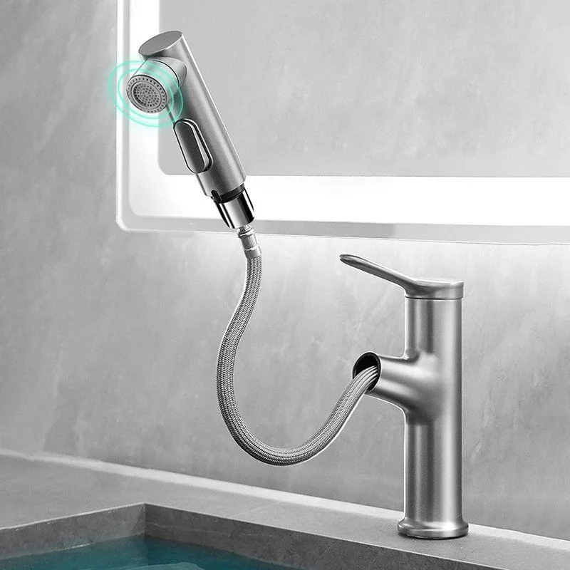 Contemporary Solid Color Sink Tap Low Arc Centerset Lavatory Tap for Bathroom -Bathlova