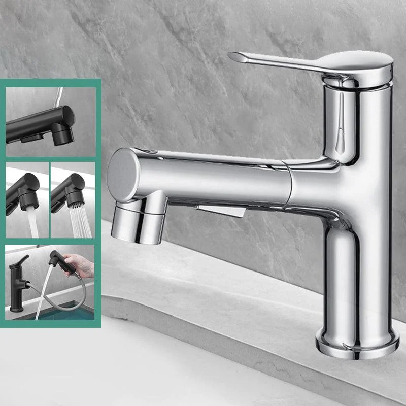 Contemporary Solid Color Sink Tap Low Arc Centerset Lavatory Tap for Bathroom -Bathlova