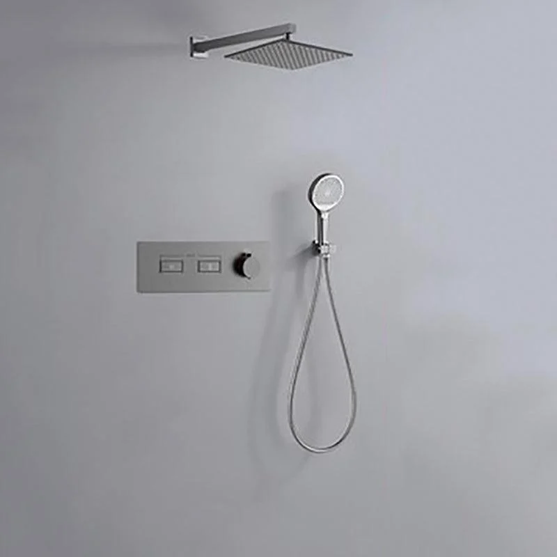 Contemporary Square Shower Trim Wall Mounted Shower Set for Bathroom -Bathlova