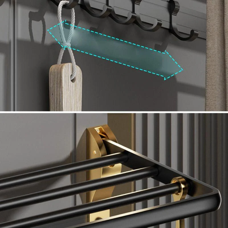 Contemporary Stainless Bathroom Accessory As Individual Or As a Set in Black and Gold -Bathlova