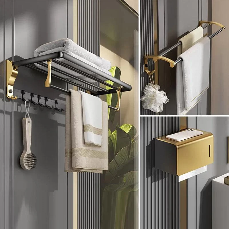 Contemporary Stainless Bathroom Accessory As Individual Or As a Set in Black and Gold -Bathlova