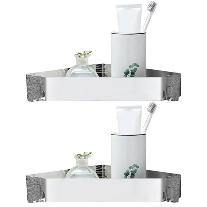 Contemporary Stainless Steel Bath Shelf 2-Piece Bathroom Accessory Set -Bathlova