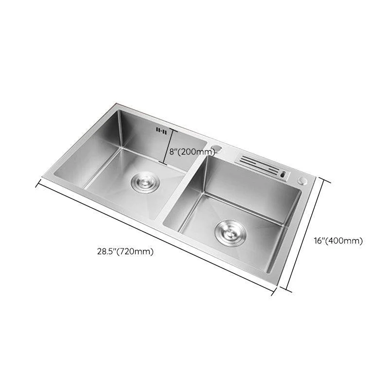 Contemporary Stainless Steel Kitchen Sink with Tap Single Bowl Sink -Bathlova