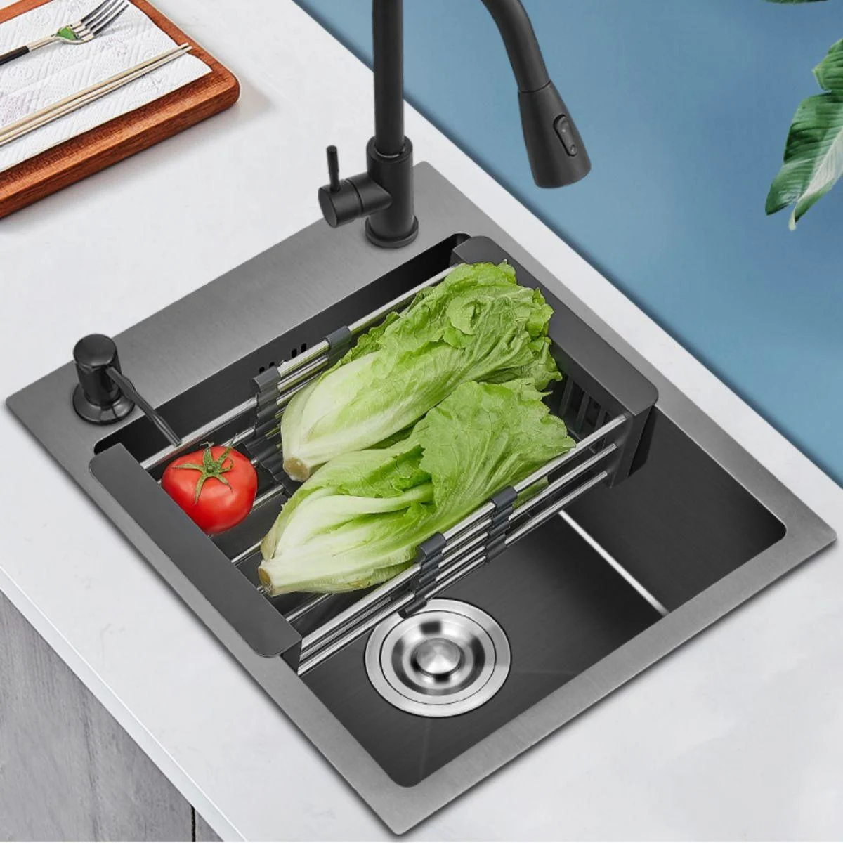 Contemporary Stainless Steel Sink 2 Holes Drop-In Kitchen Sink -Bathlova