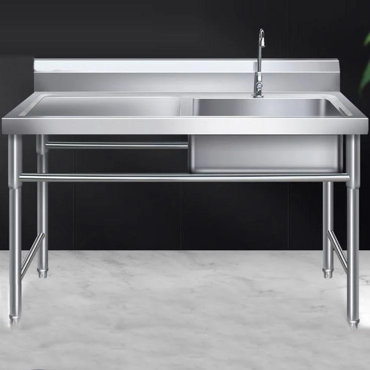 Contemporary Stainless Steel Sink with Strainer Drop-In Kitchen Sink -Bathlova