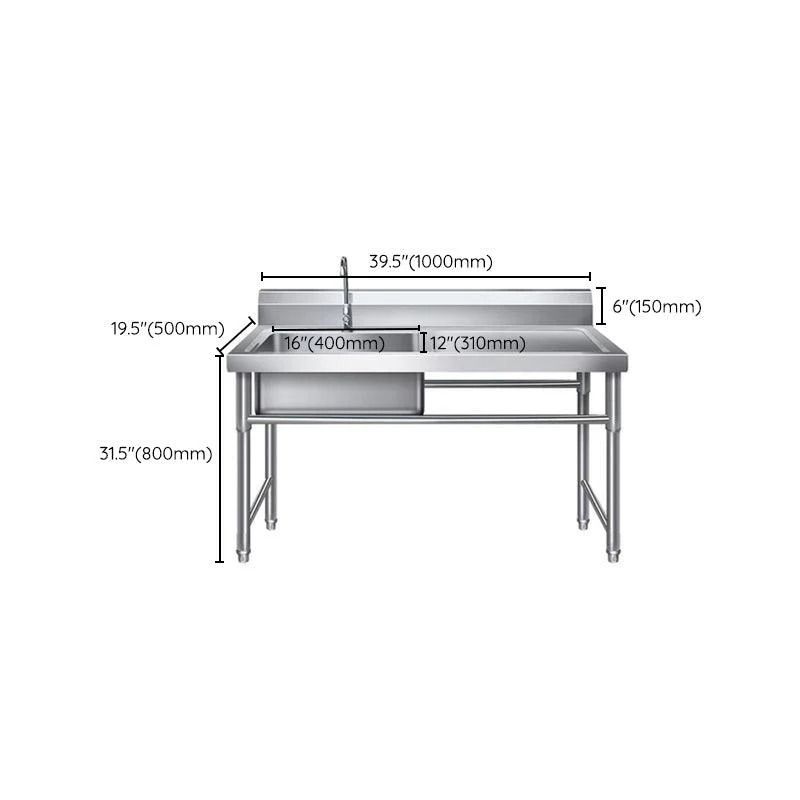 Contemporary Stainless Steel Sink with Strainer Drop-In Kitchen Sink -Bathlova