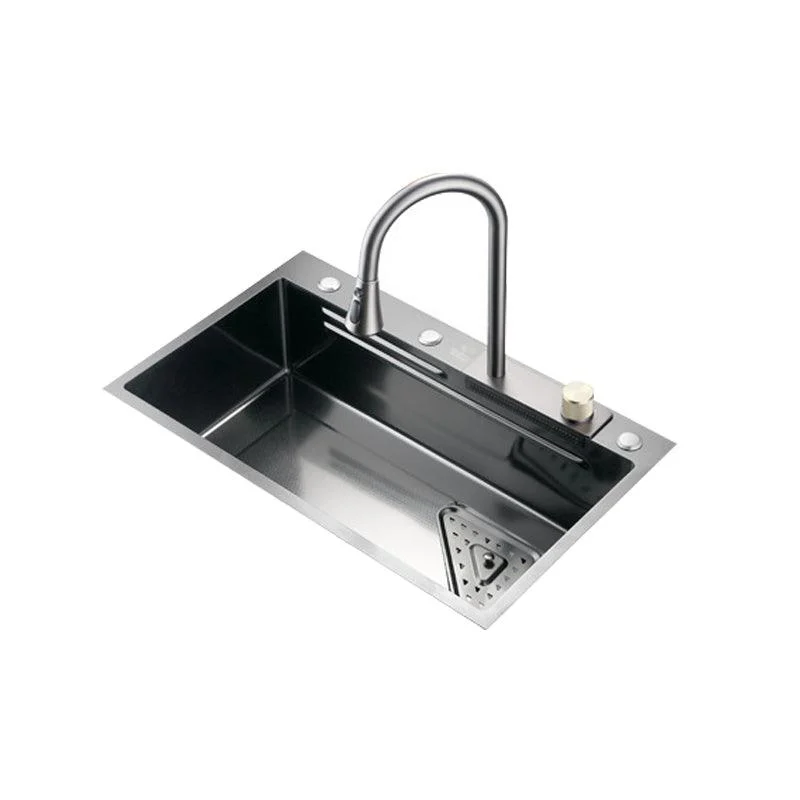 Contemporary Stainless Steel Undermount Kitchen Sink Single Bowl Kitchen Bar Sink -Bathlova