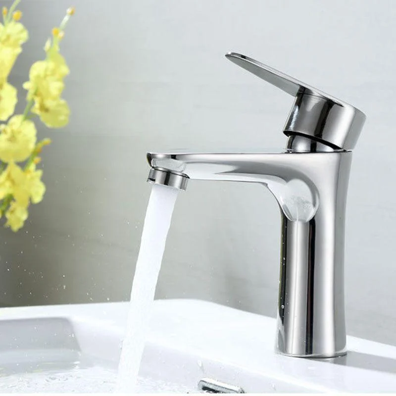 Contemporary Stainless Steel Vessel Tap Lever Handles Low Arc Vessel Tap -Bathlova