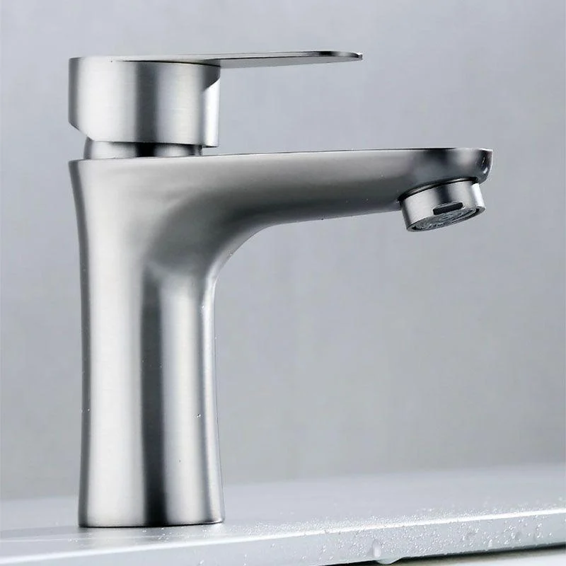 Contemporary Stainless Steel Vessel Tap Lever Handles Low Arc Vessel Tap -Bathlova