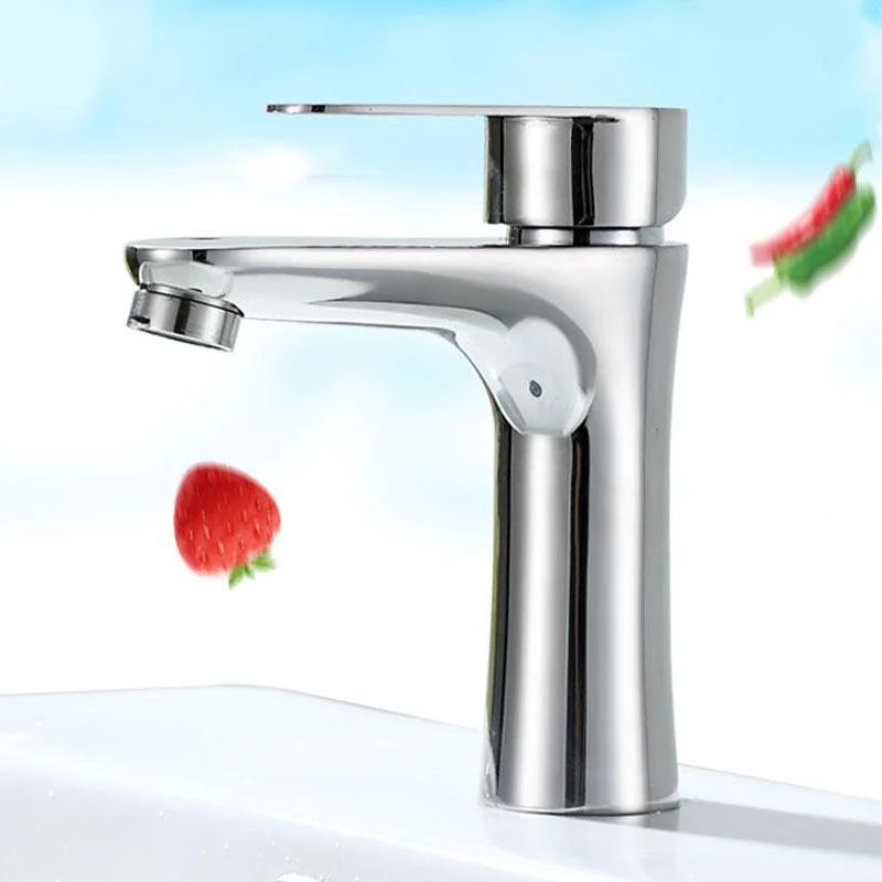 Contemporary Stainless Steel Vessel Tap Lever Handles Low Arc Vessel Tap -Bathlova