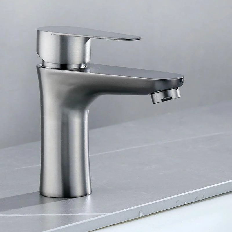 Contemporary Stainless Steel Vessel Tap Lever Handles Low Arc Vessel Tap -Bathlova