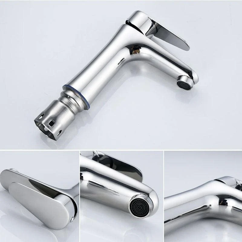 Contemporary Stainless Steel Vessel Tap Lever Handles Low Arc Vessel Tap -Bathlova