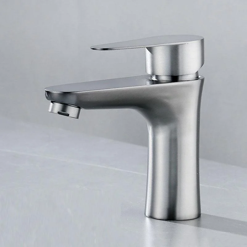 Contemporary Stainless Steel Vessel Tap Lever Handles Low Arc Vessel Tap -Bathlova