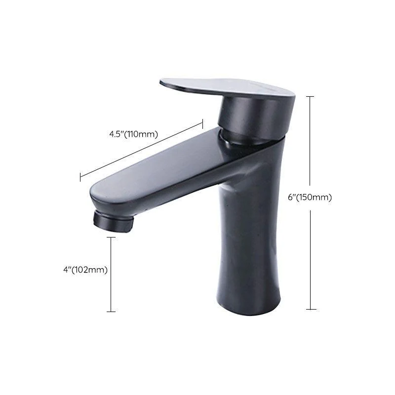 Contemporary Stainless Steel Vessel Tap Lever Handles Low Arc Vessel Tap -Bathlova