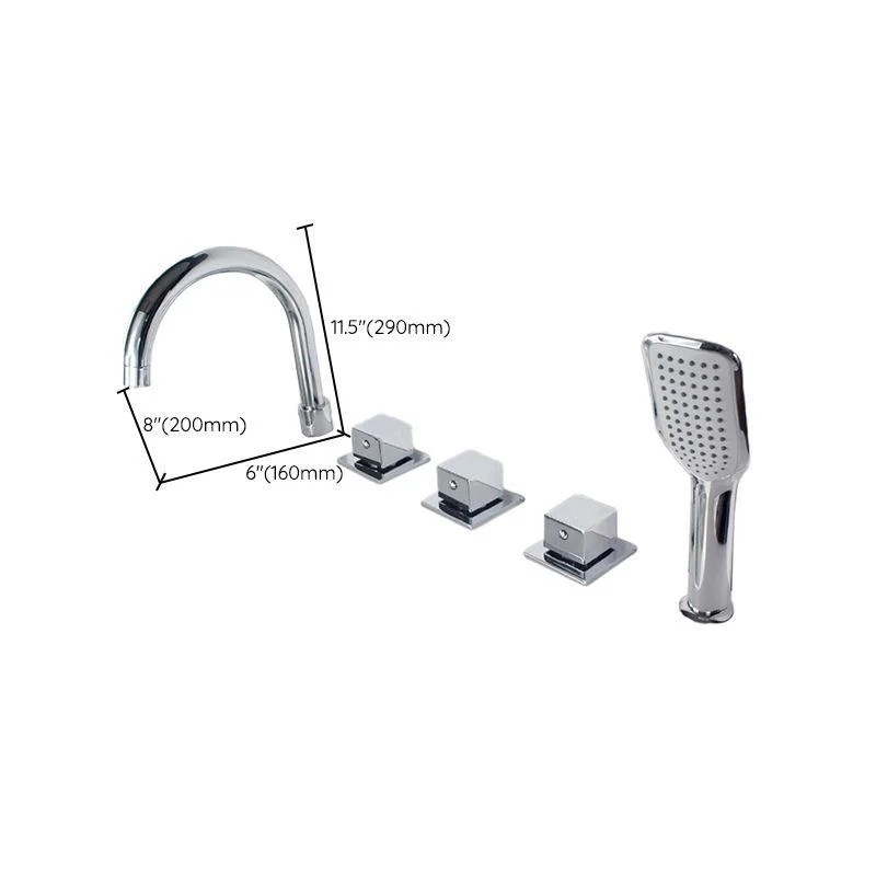 Contemporary Style Bathroom Tap Metal Deck Mounted Bathroom Tap -Bathlova