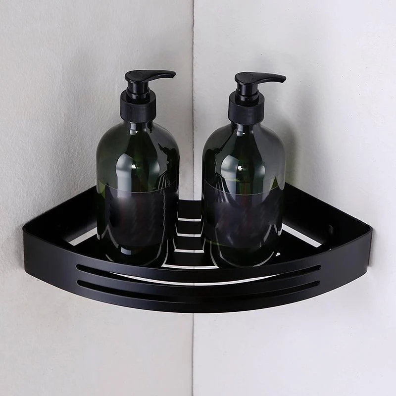 Contemporary Style Black Bathroom Accessory Set Metal Towel Bar -Bathlova