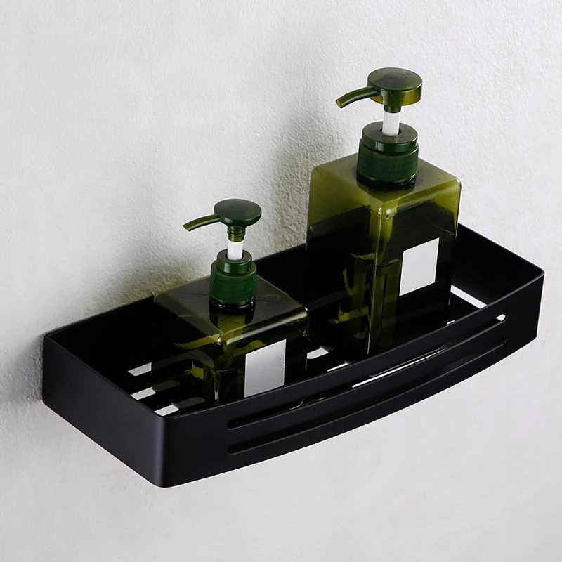 Contemporary Style Black Bathroom Accessory Set Metal Towel Bar -Bathlova