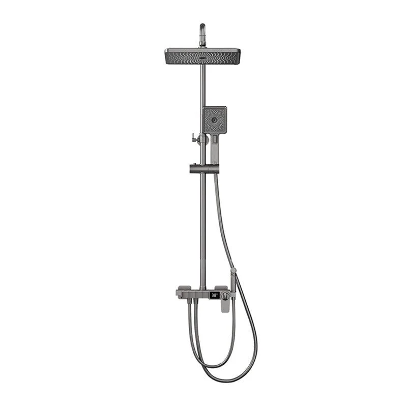 Contemporary Style Brass Shower Tap Adjustable Spray Pattern Wall Mounted Shower Combo -Bathlova