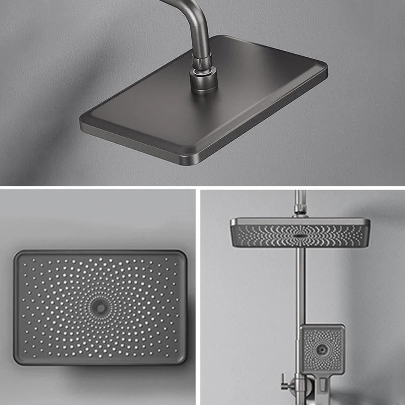 Contemporary Style Brass Shower Tap Adjustable Spray Pattern Wall Mounted Shower Combo -Bathlova