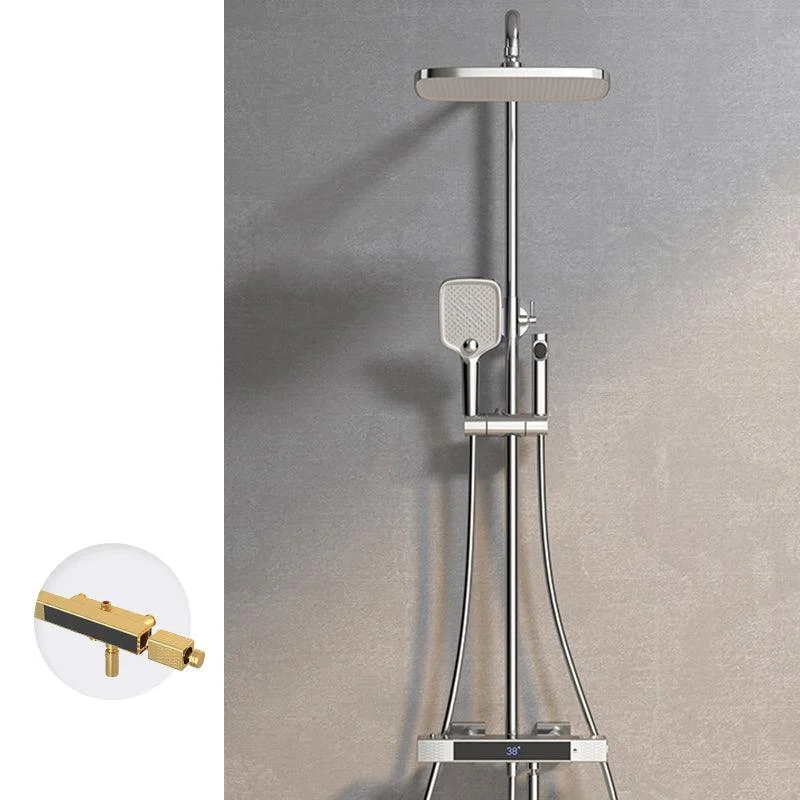 Contemporary Style Brass Shower Tap with Hand Shower Wall Mounted Shower Combo -Bathlova