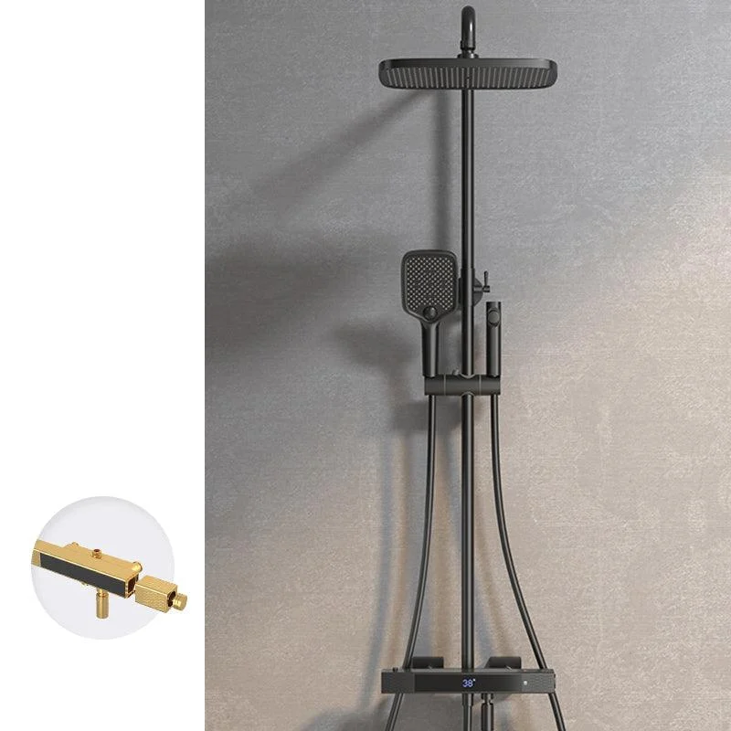 Contemporary Style Brass Shower Tap with Hand Shower Wall Mounted Shower Combo -Bathlova