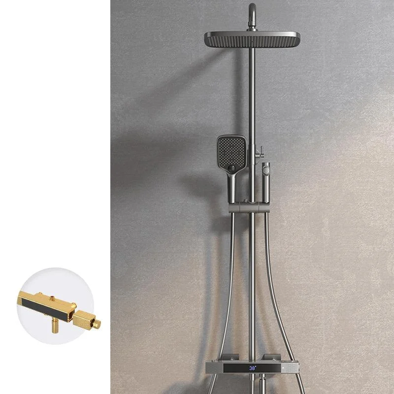 Contemporary Style Brass Shower Tap with Hand Shower Wall Mounted Shower Combo -Bathlova