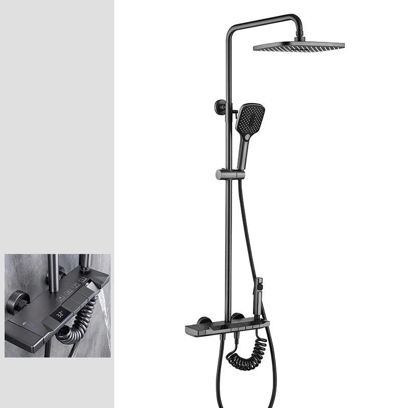 Contemporary Style Brass Shower Tap with Hand Shower Wall Mounted Shower Combo -Bathlova