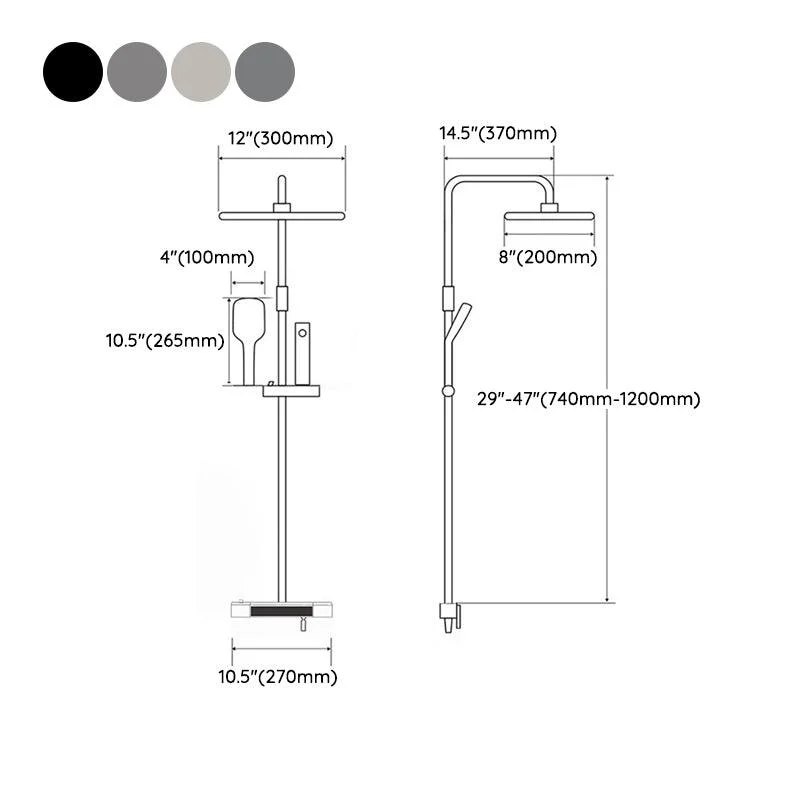 Contemporary Style Brass Shower Tap with Hand Shower Wall Mounted Shower Combo -Bathlova