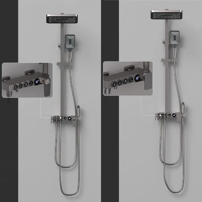 Contemporary Style Brass Shower Tap with Shower Arm Wall Mounted Shower Combo -Bathlova