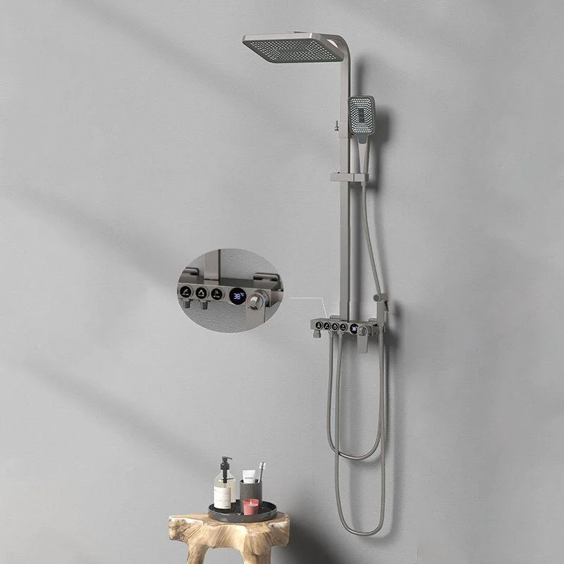 Contemporary Style Brass Shower Tap with Shower Arm Wall Mounted Shower Combo -Bathlova