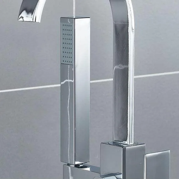 Contemporary Style Freestanding Bathtub Tap Floor Mounted Freestanding Tub Filler -Bathlova