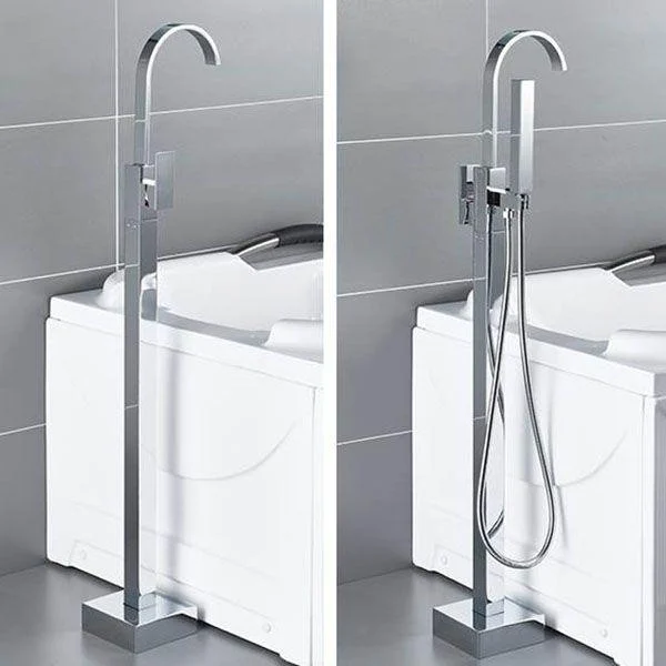 Contemporary Style Freestanding Bathtub Tap Floor Mounted Freestanding Tub Filler -Bathlova