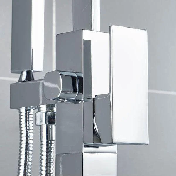 Contemporary Style Freestanding Bathtub Tap Floor Mounted Freestanding Tub Filler -Bathlova