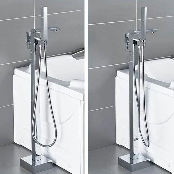 Contemporary Style Freestanding Bathtub Tap Floor Mounted Freestanding Tub Filler -Bathlova