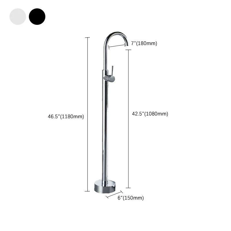 Contemporary Style Freestanding Bathtub Tap Floor Mounted Freestanding Tub Filler -Bathlova