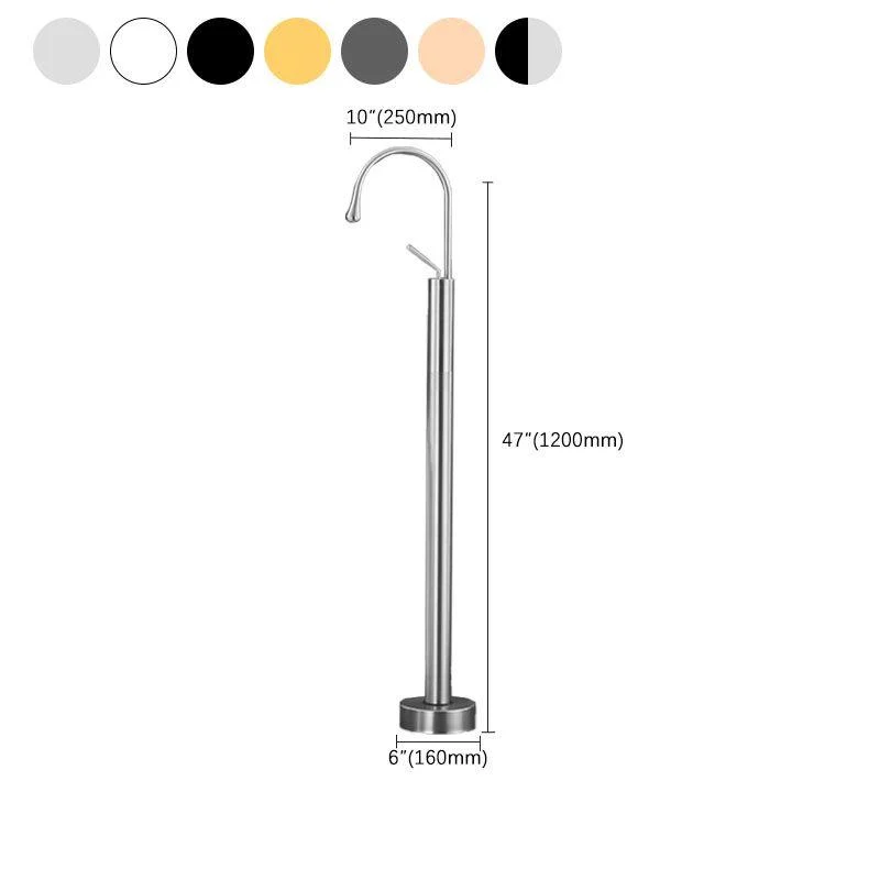 Contemporary Style Freestanding Tap Copper Floor Mounted Freestanding Tap -Bathlova