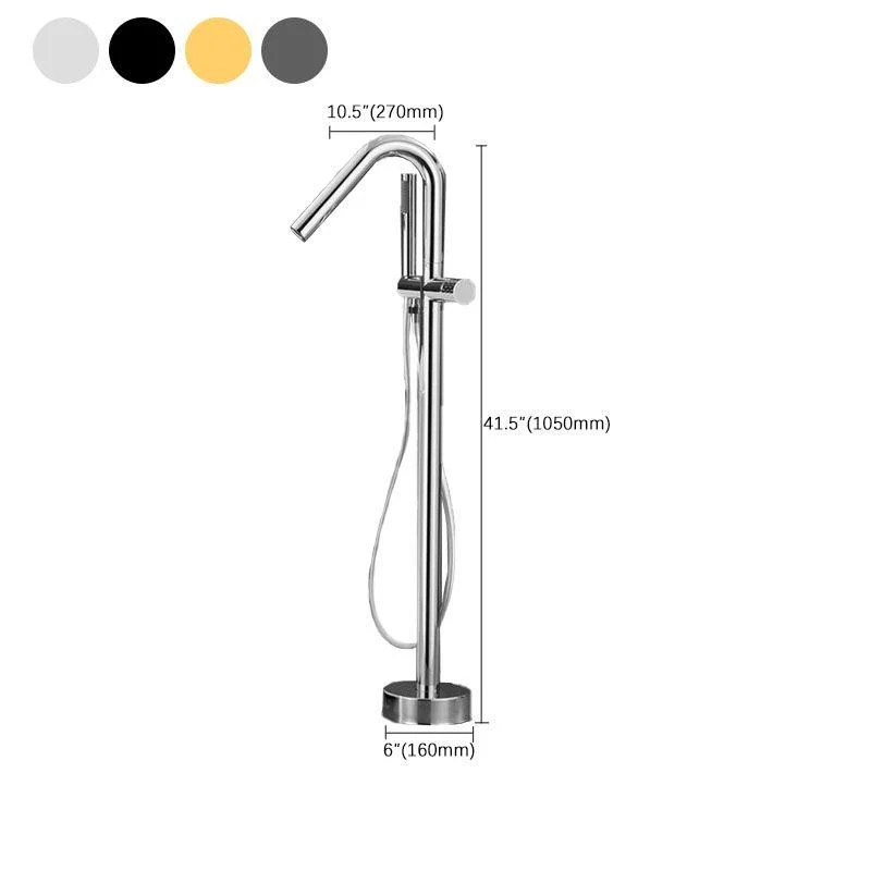 Contemporary Style Freestanding Tap Copper Floor Mounted Freestanding Tap -Bathlova