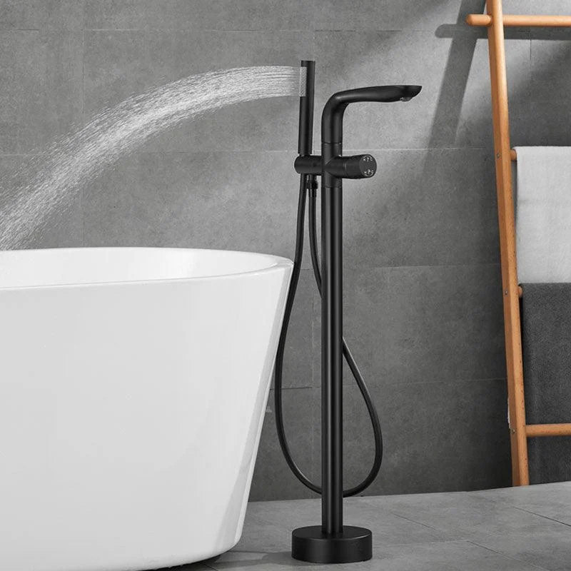 Contemporary Style Freestanding Tap Copper Floor Mounted Freestanding Tap -Bathlova