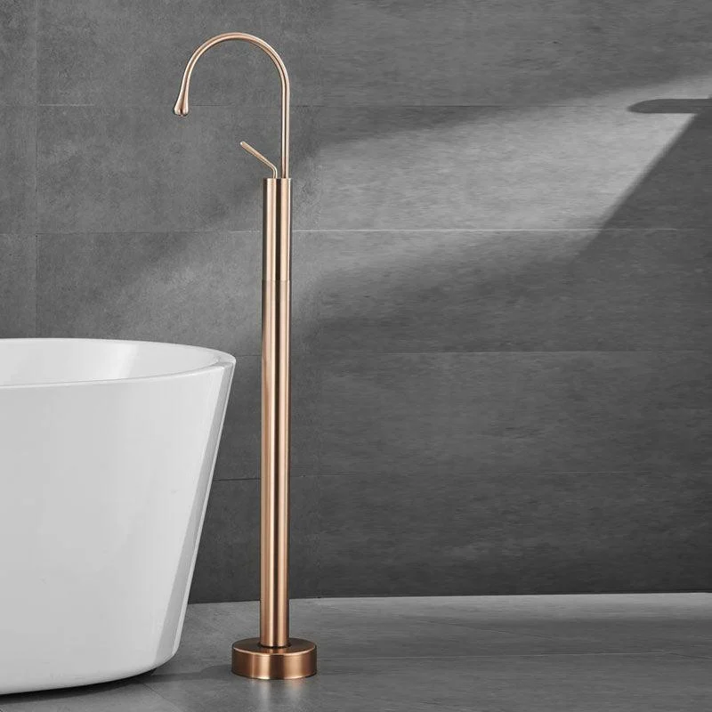 Contemporary Style Freestanding Tap Copper Floor Mounted Freestanding Tap -Bathlova