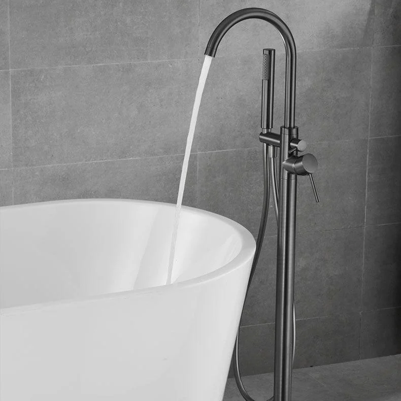 Contemporary Style Freestanding Tap Copper Floor Mounted Freestanding Tap -Bathlova